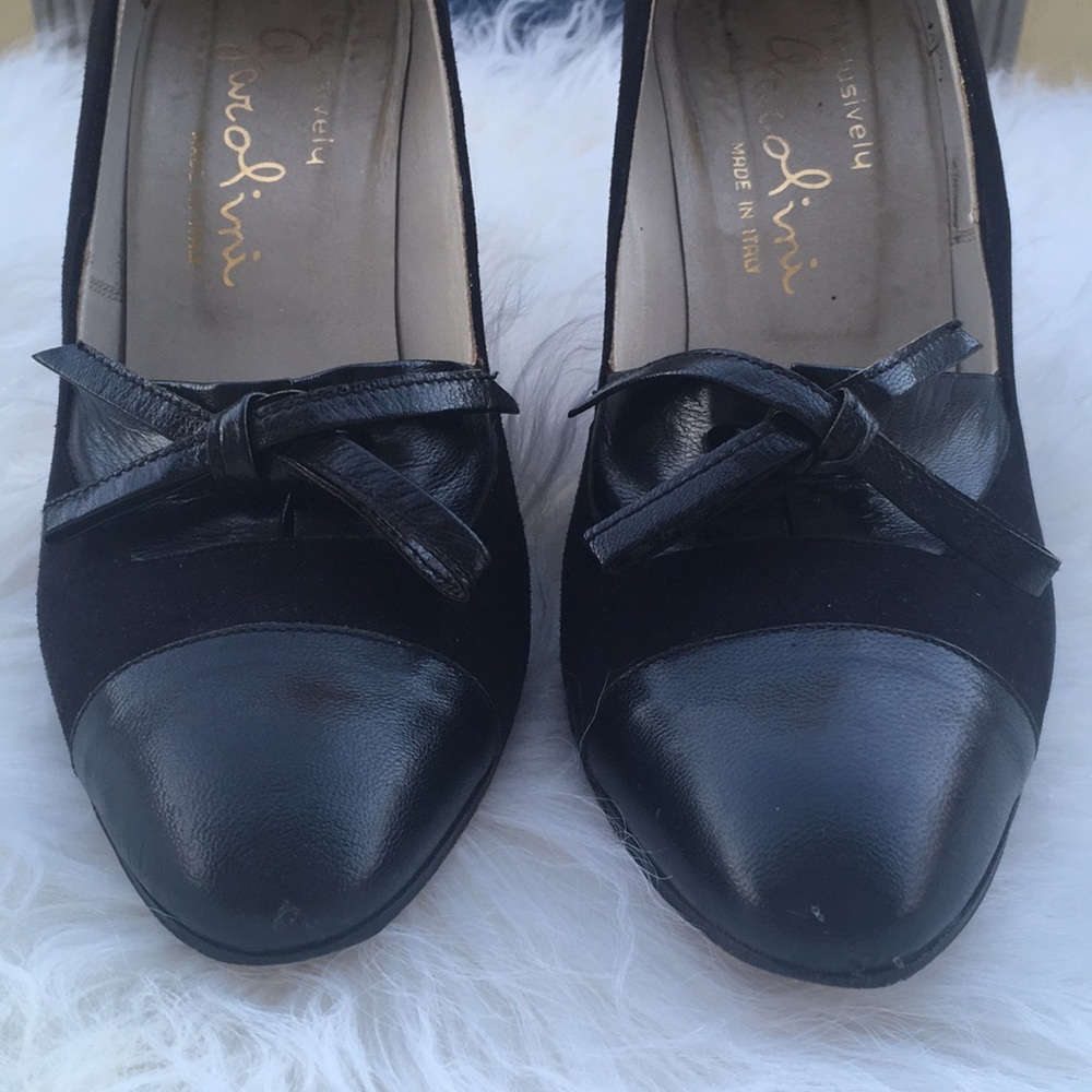 Vintage suede and leather heels - Picture 4 of 15